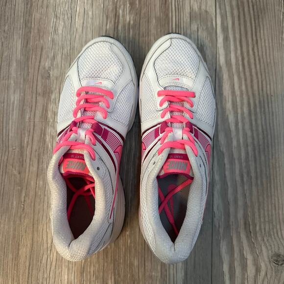 NIKE DART 580427-100 White Pink Lace Up RUNNING WALKING SNEAKER‎ Shoes Women’s 8 - Picture 4 of 9
